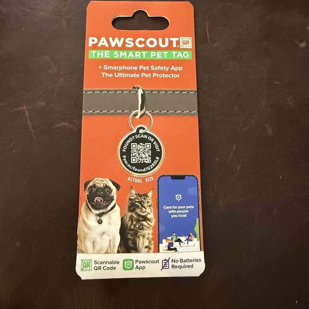 Pawscout QR The Smart Pet Tag Finder for Dogs and Cats Connects To Your‎ Phone